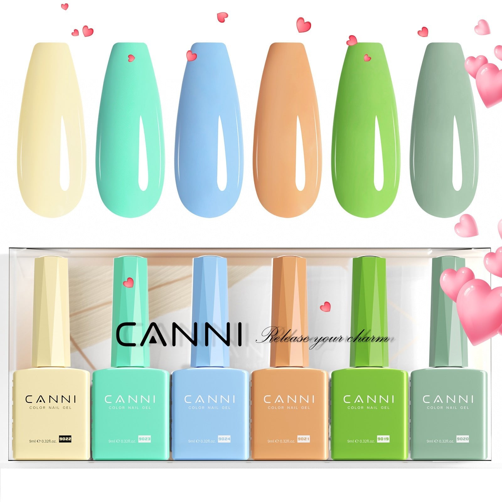 canni-2318-aqua-lagoon-delight-kit-vernis-semi-permanent-6x9ml-bleu image 1