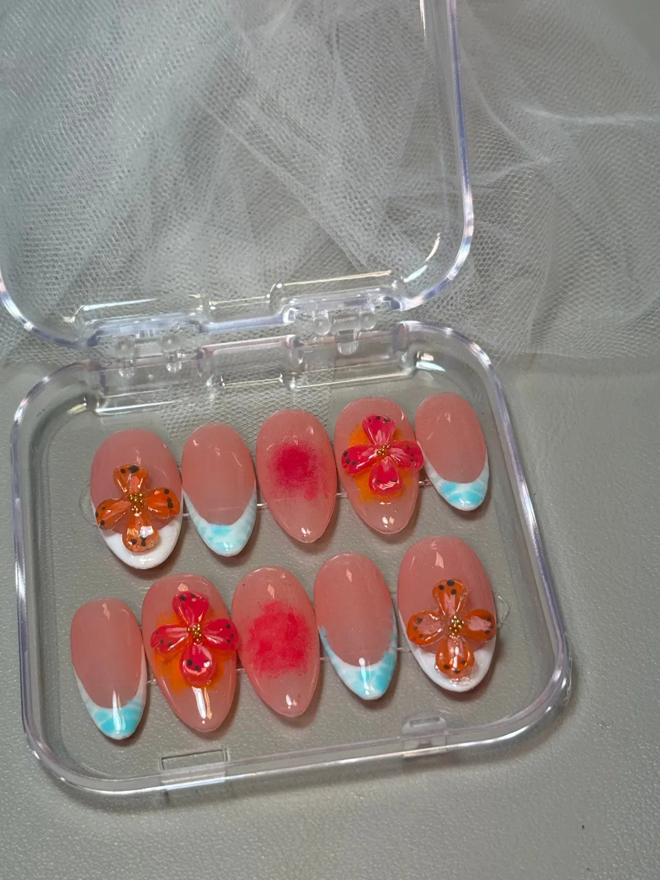 cnth-nails-nail-art-set-shiny-faux-ongles-amande-brillants-10-pcs image 1