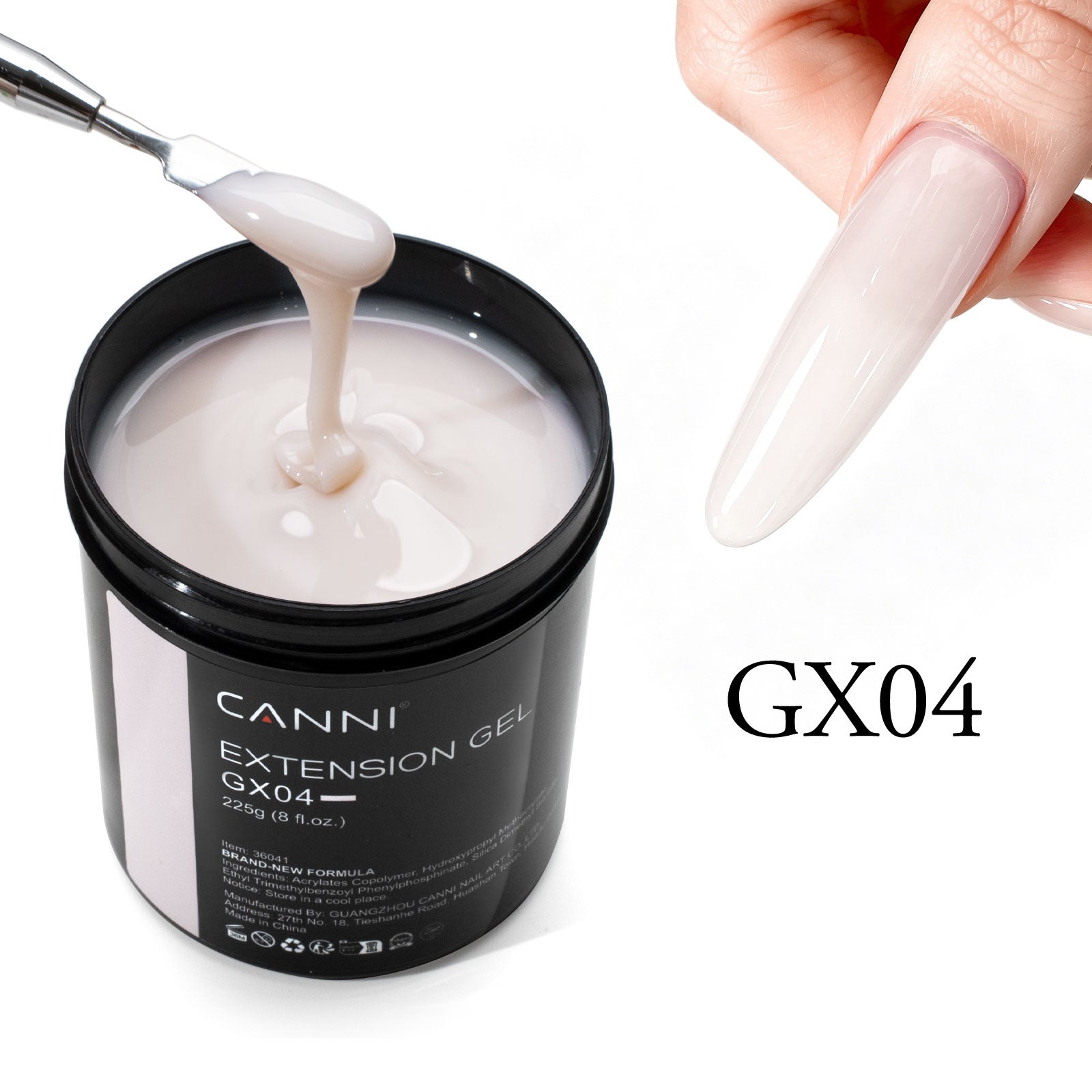 canni-poly-nail-gel-gx01-polygel-laiteux-225g-extension image 7