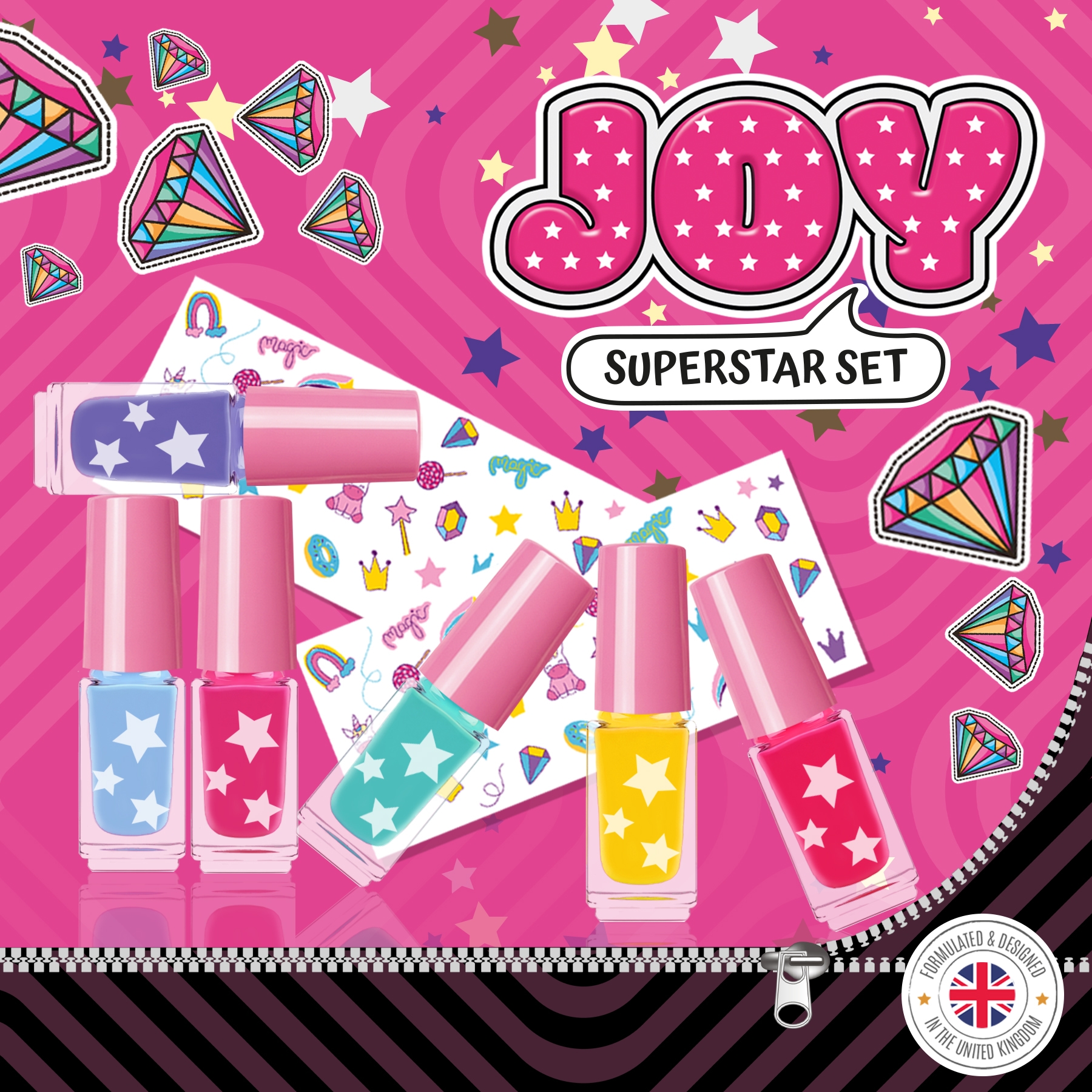 beauty4britain-kids-joy-superstar-set-10-vernis-enfant-paillet image 5
