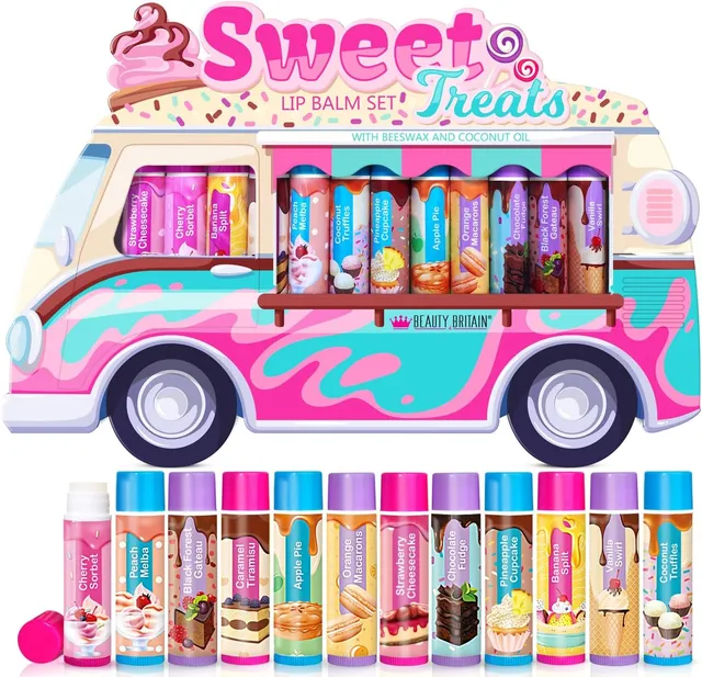 beauty4britain-sweet-treats-baume-l-vres-enfant-lot-12-parfum image 1