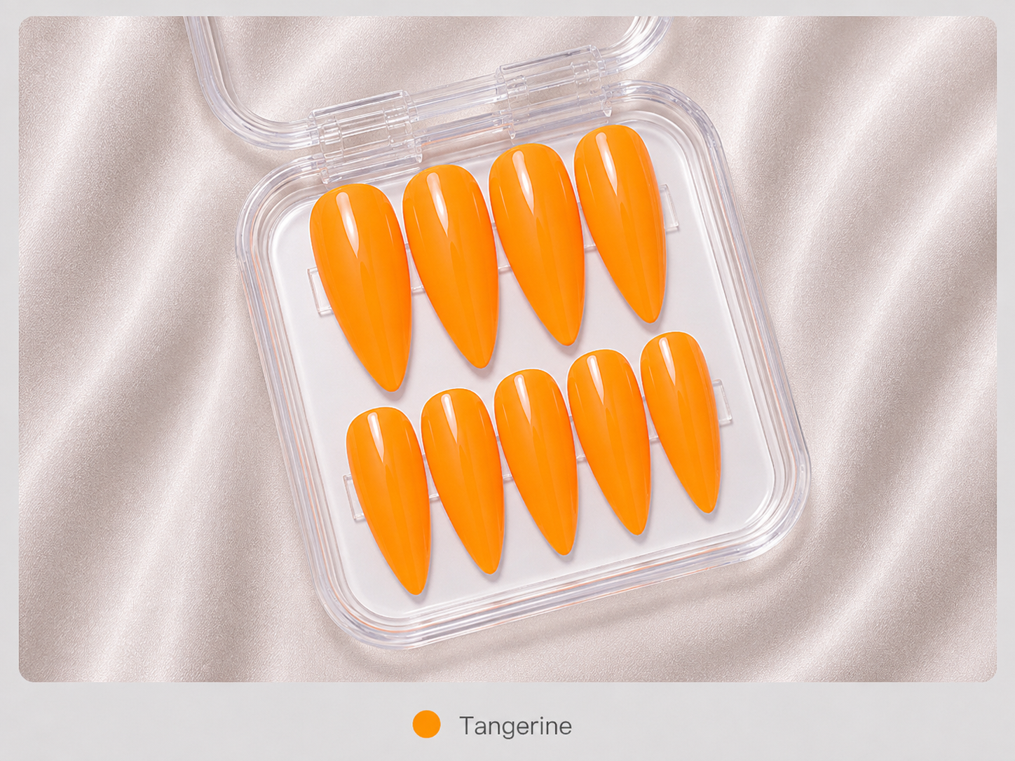 cnth-nails-press-on-nails-tangerine-faux-ongles-orange-10-pcs image 1
