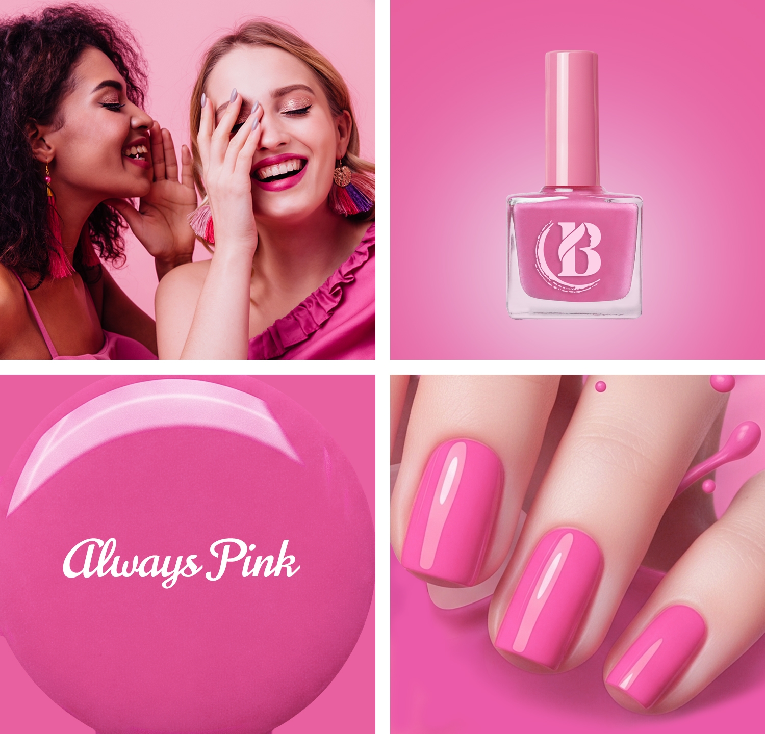 beauty4britain-pink-collection-set-6-vernis-ongles-rose-vegan image 2