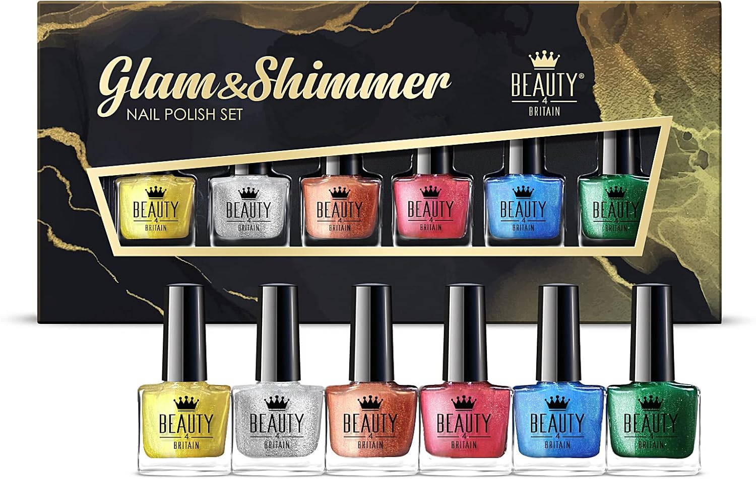 beauty4britain-glam-shimmer-vernis-ongles-6x10ml-paillet image 1