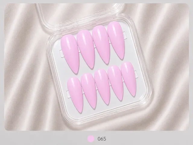 cnth-nails-press-on-nails-rosie-faux-ongles-roses-brillants-10-pcs image 1
