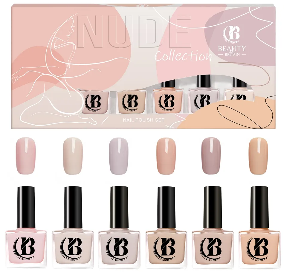 beauty4britain-nude-collection-set-6-vernis-ongles-nude-vegan image 1