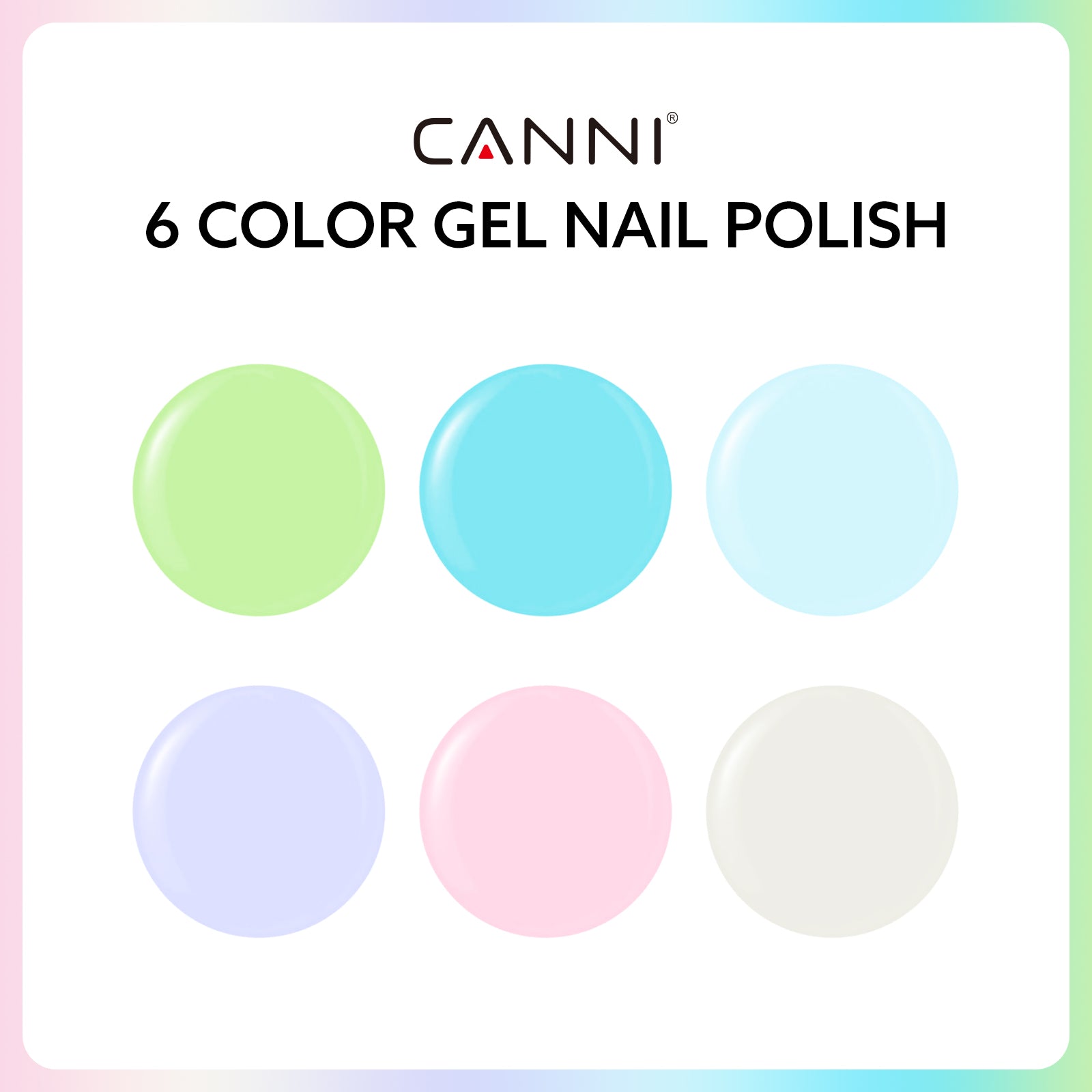 canni-colorful-kaleidoscope-kit-vernis-semi-permanent-6x9ml-2305 image 4