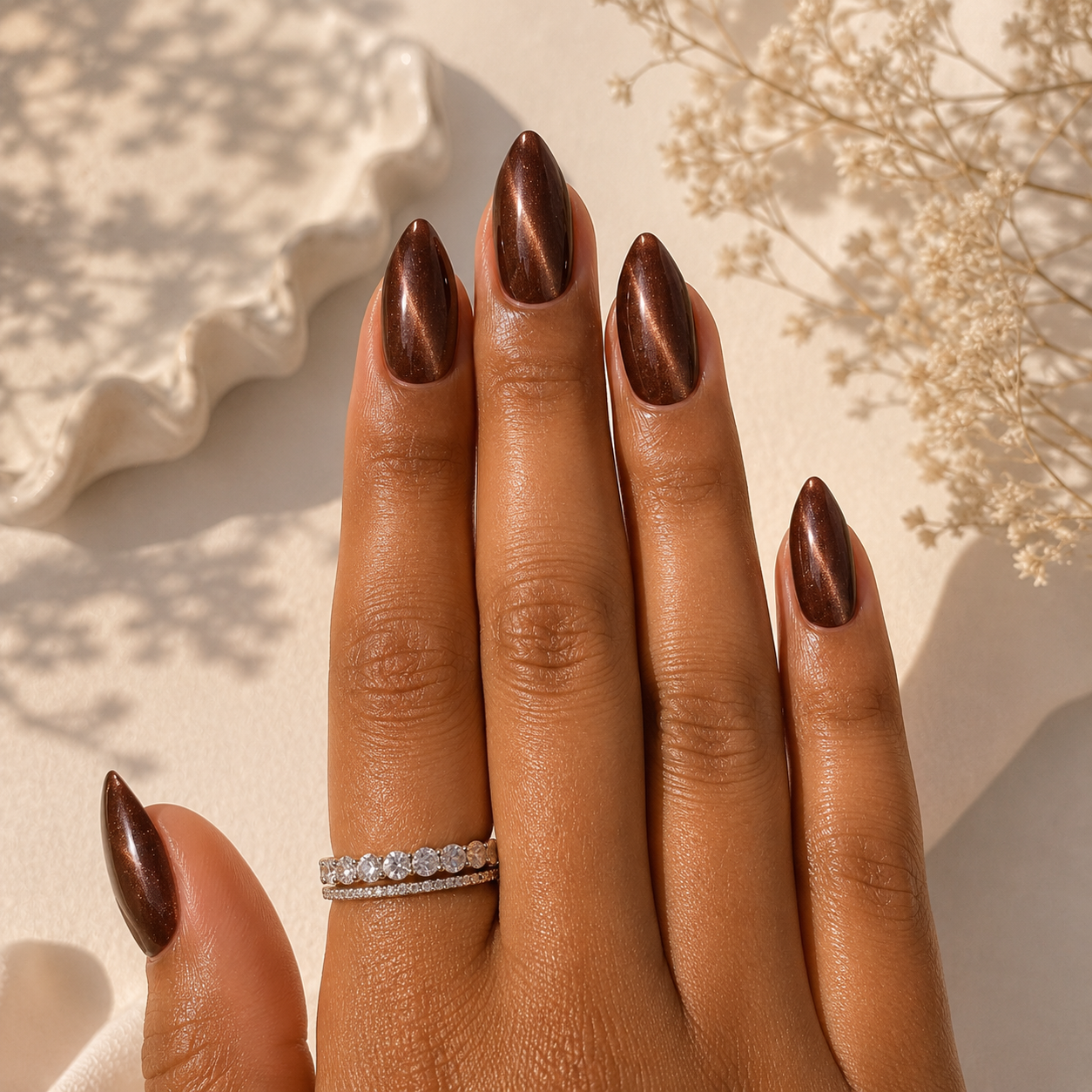 cnth-nails-press-on-nails-chestnut-glow-faux-ongles-marron-10pcs image 2