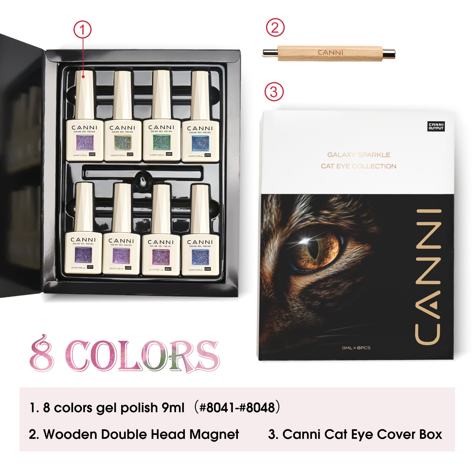 canni-starry-sky-miracle-vernis-semi-permanent-cat-eye-8x9ml image 3