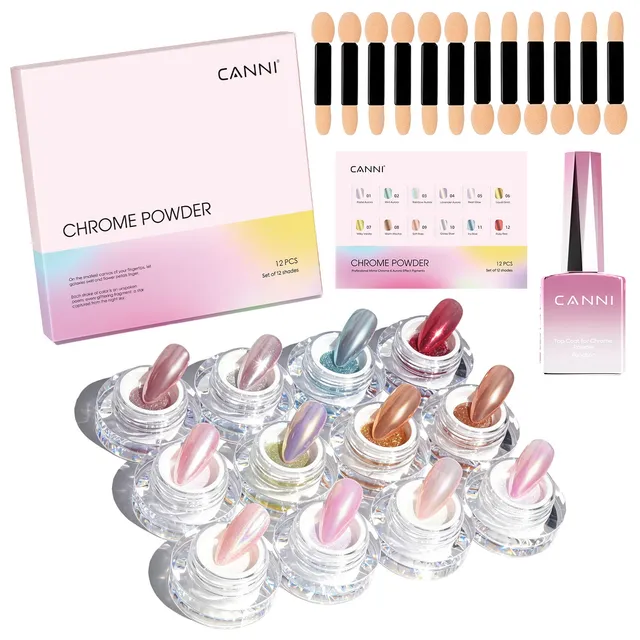 canni-tools-mj01-mj12-poudre-chrome-miroir-12-pots image 1
