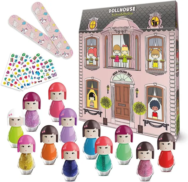 beauty4britain-dollhouse-vernis-enfant-eau-12x5-ml-paillettes-stickers image 1